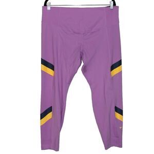 Nike Purple Stripe Detailed Training Leggings Size 1X NWT